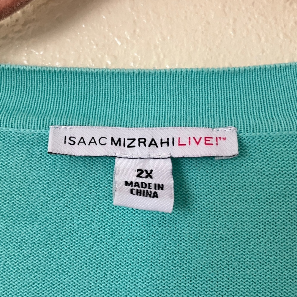 Isaac Mizrahi Live! Hombre Longline Cardigan, 2X - Picture 2 of 6